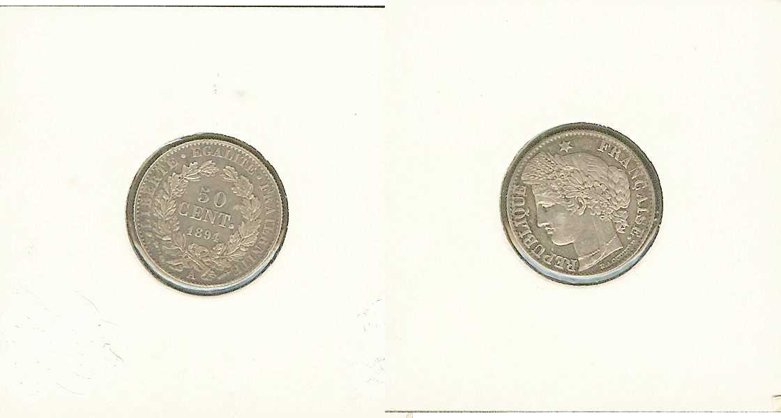 50 centimes Cérès, Troisième République 1894 Paris SPL-
